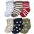 Luvable Friends Crew Socks 6-pack - Stars and Stripes (10726136)