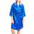 iCollection Women's Marina Lux 3/4 Sleeve Satin Robe - Royal Blue