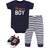 Little Treasures Cotton Bodysuit Pant and Shoe Set - Mamas Boy (10170291)