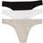 On Gossamer Cabana Cotton Hip G Thong 3-pack - Black/White/Grey