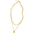 Adornia Layered Paper Clip Chain Heart Pendant Necklace - Gold