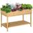 OutSunny Alfresco Wooden Planter Stand with Shelf, none