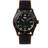 Reign Elijah Automatic Rubber Inlaid Leather-Band W/Date Black