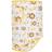 Miracle Swaddle Blanket Giraffes Lions with Butter Yellow Trim