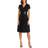 R&M Richards Short-Sleeve Faux-Wrap Dress - Black