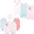 Hudson Infant Girl Cotton Bodysuits and Rompers 8-pack - Coral Mint Mermaid