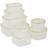 Honey Can Do KCH-03828 Snap-lock 8 Piece Set, clear Food Container