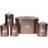 Neo Five-Piece Tin Canister Set: Hex/Copper Kitchen Container