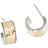 John Hardy Palu J Hoop Earrings - Silver/Gold