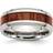 Chisel Classics Inlay Wedding Band - Silver/Brown