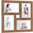 vidaXL Collage Photo Frame for 4x(10x15 cm) Picture Light Brown MDF Photo Frame