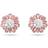 Swarovski Sunshine Stud Earrings - Silver/Pink