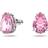 Swarovski Gema Drop Cut Stud Earrings - Silver/Pink