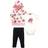 Hudson Baby Hoodie, Bodysuit and Pant - Rose (10157630)