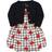 Touched By Nature Organic Cotton Dress & Cardigan - Black Red Heart (10161420)