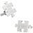 Cufflinks Inc Wedding Puzzle Pieces Cufflinks Pair - Silver