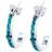 Macy's December Semi Hoop Earrings - Silver/Blue