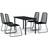 vidaXL 3099091 Patio Dining Set, 1 Table incl. 4 Chairs