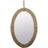 Stonebriar Collection Oval Rope with Loop Hanger Tan Wall Mirror 41.9x62.2cm