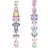 Swarovski Gema Asymmetrical Drop Long Earrings - Silver/Multicolour