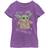 Fifth Sun Girl's Star Wars The Mandalorian The Child Looking Cute T-shirt - Purple Berry (STMD00207GTS)