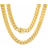 Steeltime Classic Cuban Chain Link Necklace - Gold