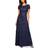 Alex Evenings Rosette A-Line Gown - Navy