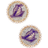 Baublebar La Lakers Stud Earrings - Gold/Transparent/White/Purple