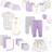 Touched By Nature Organic Cotton Layette Set & Giftset 25-pack - Lavender (10167956)