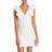 French Connection Whisper Ruffled V-Neck Mini Dress - White