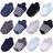 Touched By Nature Organic Cotton Socks with Non-Skid Gripper for Fall Resistance - Blue Black (10763165)