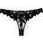 Fleur Du Mal Lily Embroidery Hipster Thong - Black