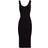 Enza Silk Ribbed Tank Dress - Black