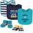 Hudson Cotton Bib and Sock Set 5-pack Boy Fathers Day