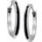 Macy's Baguette Hoop Earrings - Silver/Diamonds