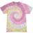 Colortone Womens Rainbow Tie-Dye Short Sleeve Heavyweight T-shirt - Desert Rose