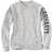 Carhartt Women's Relaxed Fit Midweight Crewneck Block Logo Sleeve Garphic Sweatshirt - Asphalt Heather Nep