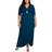 Kiyonna Meadow Dream Wrap Maxi Dress Plus Size - Teal Topaz