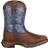 Durango Boot Kids Pull-On Western Boots - Dark Brown/Blue