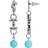 1928 Jewelry Southwest Horse Linear Post Earrings - Silver/Turquoise