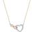 Swarovski Heart & Infinity Symbol Pendant Necklace - Rose Gold/Transparent
