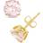 Stud Earrings - Gold/Morganite