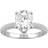 Charles & Colvard Pear Forever One Moissanite Micro Pave Ring - White Gold/Transparent