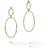 Marco Bicego 18K Onde Double Link Post Earrings Yellow/White