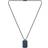 HUGO BOSS Lander Dog Tag Pendant Necklace - Black/Blue