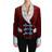 Dolce & Gabbana Womens Velvet Baroque Crystal Blazer Jacket Cotton