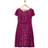 Shani Laser Cutting Fit and Flare Dress - Raspberry/Nude