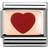 Nomination Composable Classic Link Heart Charm - Silver/Rose Gold/Red