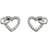 Hot Diamonds Togetherness Open Heart Earrings - Silver/Diamonds