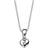 D For Diamond Heart Pendant - Silver/Diamond